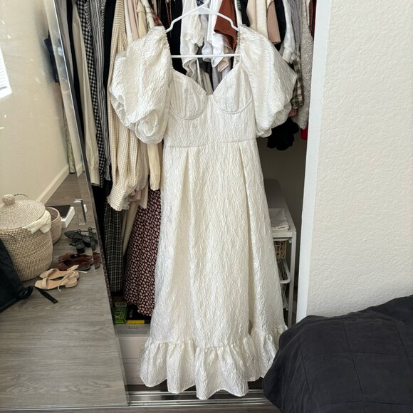 Sister Jane Handwritten Jacquard Maxi Dress in white - Picture 4 of 6